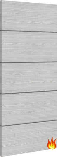 D103 Flush Internal Light Grey with Horizontal Inlays 60 Minute Fire Door (FD60)